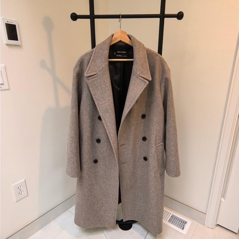 Men's Double-Breasted Gray Coat